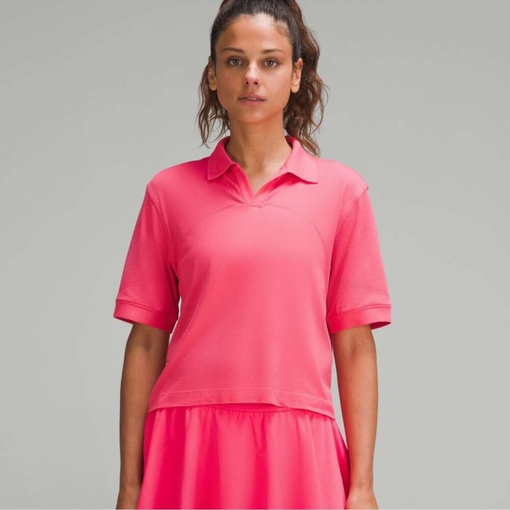 Lululemon Swiftly Tech Relaxed-Fit Polo Shirt‎ in the color Lip Gloss